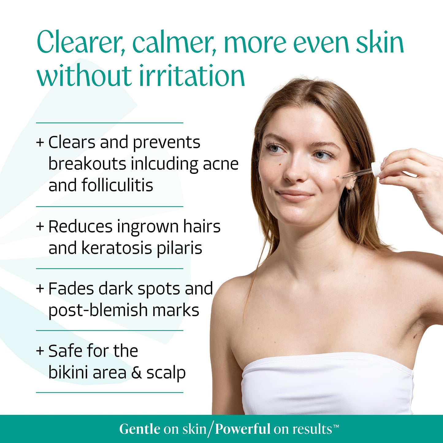 Almond Clear Mandelic Acid Face & Body Clearing Serum, Level 1- for acne, folliculitis, aging skin, ingrown hairs, dark spots - face, chest, butt Beauty & Personal Care Almond Clear