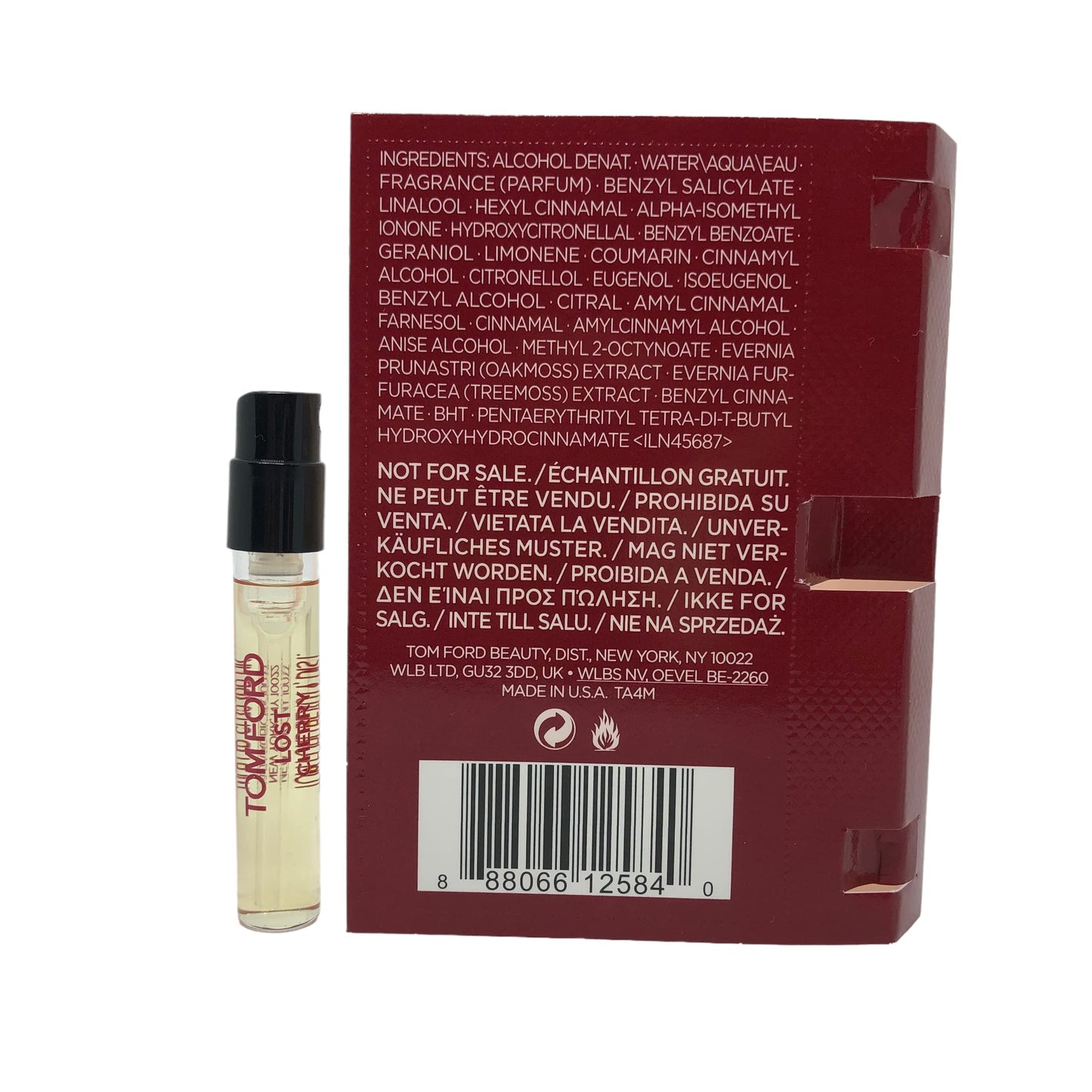Tom Ford Lost Cherry Sampler Spray Vial 0.05oz/ 1.5ml. New in card Beauty & Personal Care Tom Ford