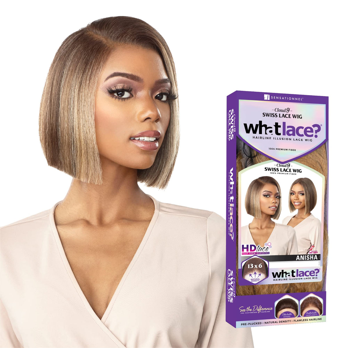 Sensationnel What Lace 13x6 Wig-Anisha, 1 JETBLACK