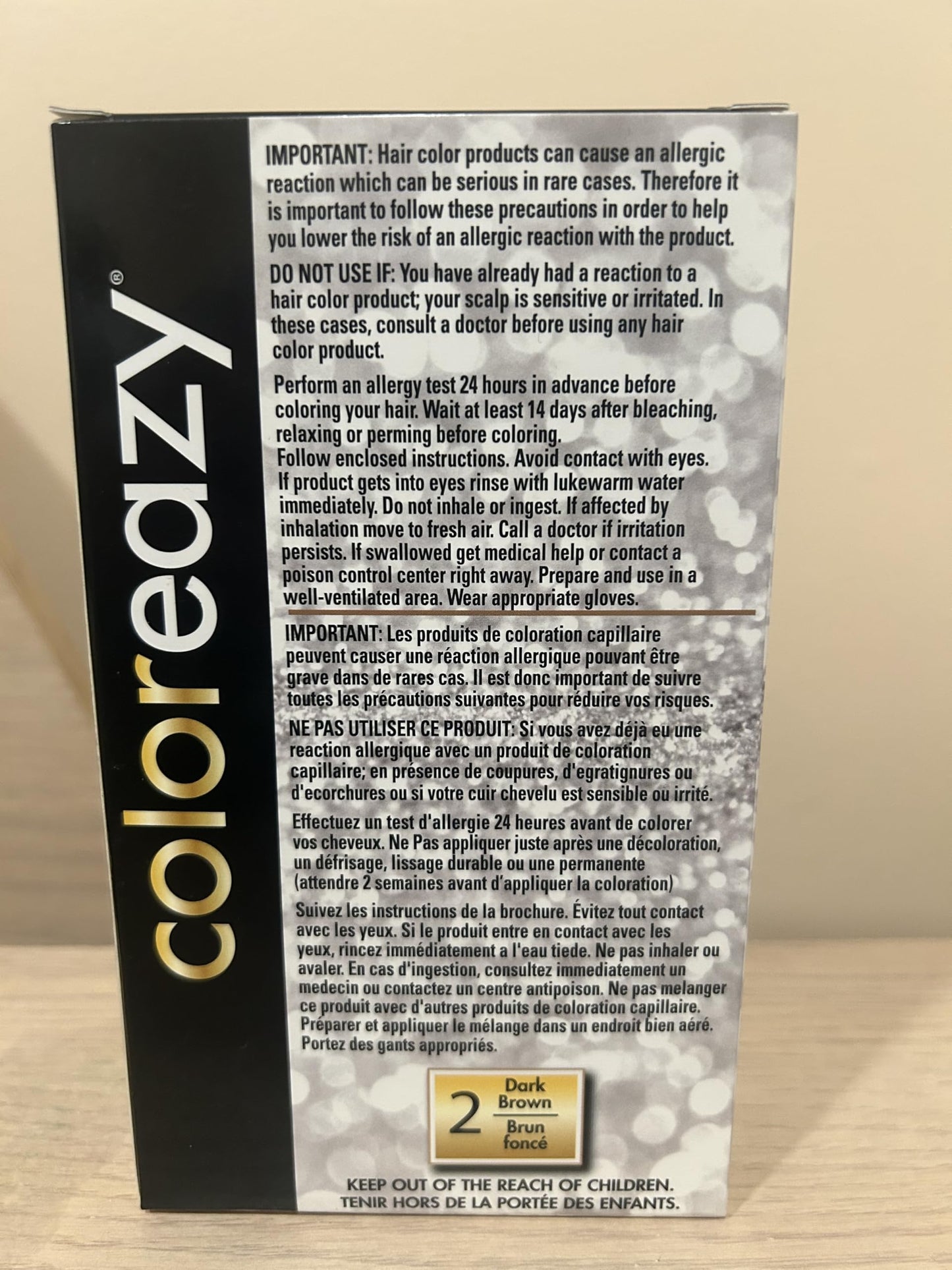 ColorEazy Permanent Cream Hair Color 2 Dark Brown - 3.47 oz,(De La Ritz) Beauty & Personal Care De La Ritz