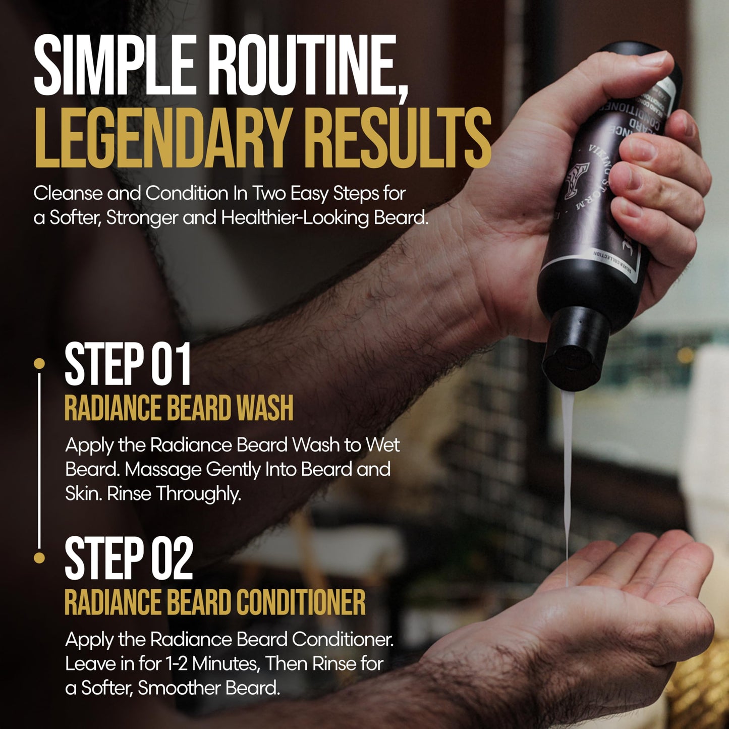 The Beard Struggle Radiance Beard Wash & Conditioner Bundle for Men - Platinum Collection - Pack of 2 - Aesir's Triumph - Nourish, Cleanse, Soften Beauty and Personal Care The Beard Struggle