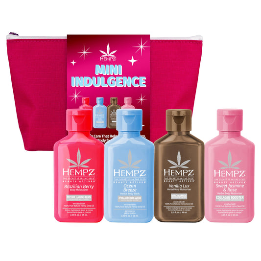 Hempz Mini Indulgence Kit, 4 Pack Travel Size Body Moisturizer, Limited Edition Beauty Actives, 2.25 oz each Beauty & Personal Care Hempz