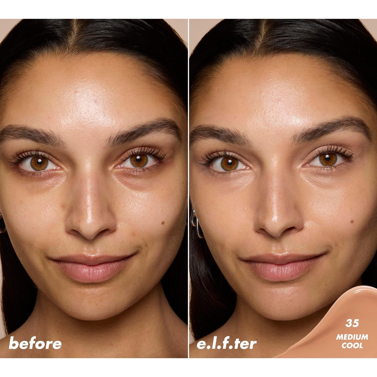 e.l.f. Soft Glam Satin Concealer, Medium Coverage For Blemishes & Under-Eye, Crease-Resistant, Long Lasting, Vegan , 35 Medium Cool Beauty & Personal Care e.l.f.