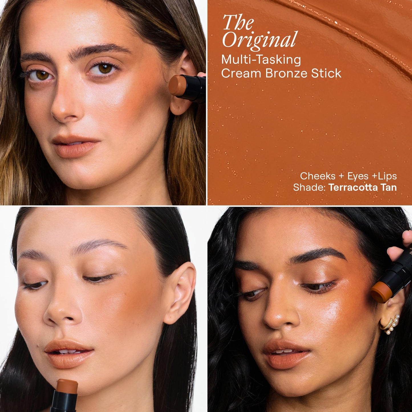Nudestix Nudies Bronze All Over Matte Bronzing Stick - 3-in-1 Cream Bronzer for Cheeks, Eyes & Lips with Built-In Brush | Natural Contour & Sun-Kissed Beauty & Personal Care Nudestix