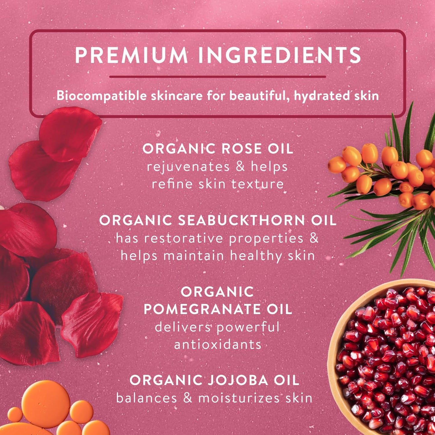 Badger Rose Body Oil, 100% Organic Rose Scented Body Oil, All Natural Body Moisturizer, Organic Jojoba & Rose Oils Soothe Dry Skin, 4 fl oz Glass Beauty & Personal Care Badger