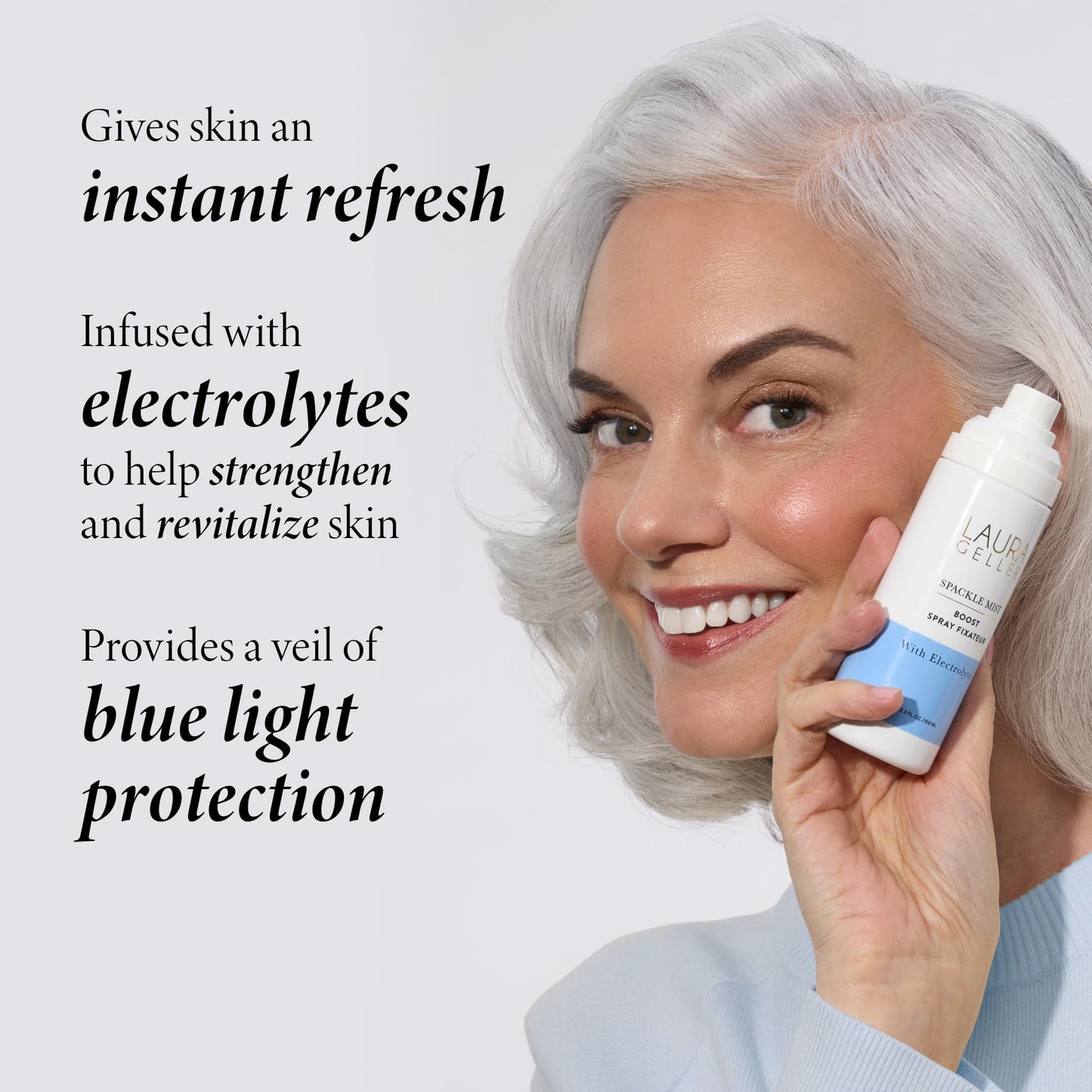 LAURA GELLER NEW YORK Spackle Mist Boost Setting Spray with Electrolytes - Long-Lasting Makeup Spray with Blue Light Protection - Dewy Skin Makeup Beauty & Personal Care LAURA GELLER NEW YORK