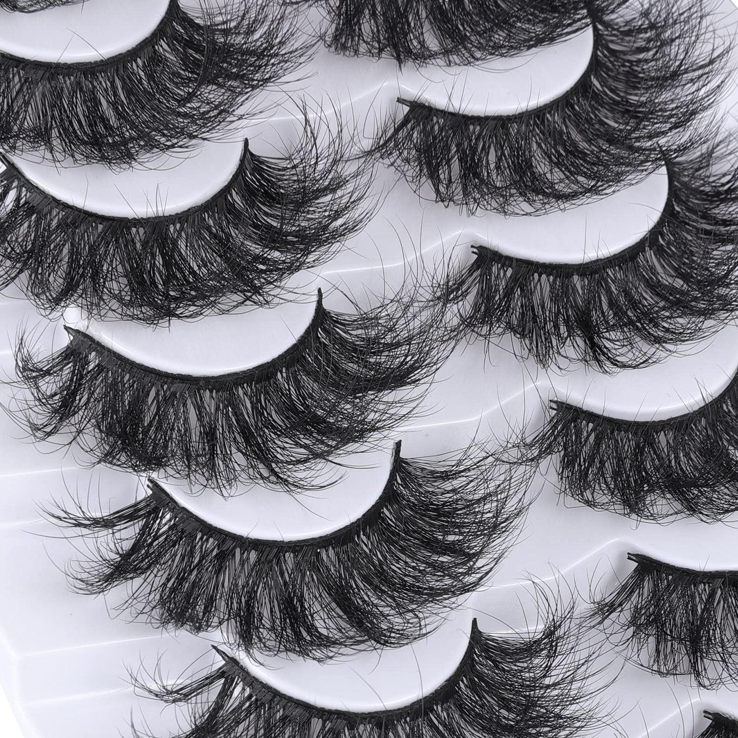 Mebver False Eyelashes Cat Eye Lashes Faux Mink Lashes Natural Look Fluffy Wispy Lashes That Look Like Extensions Pestañas Postizas D Curl Lash Strips Beauty & Personal Care Mebver