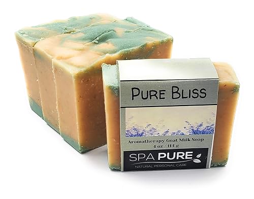 Spa Pure Aromatherapy Luxury Soap, made with plant based ingredients, essential oils, all natural, 4.5 oz each (Pure Bliss) Beauty & Personal Care Spa Pure