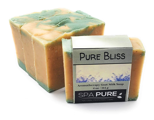 Spa Pure Aromatherapy Luxury Soap, made with plant based ingredients, essential oils, all natural, 4.5 oz each (Pure Bliss) Beauty & Personal Care Spa Pure