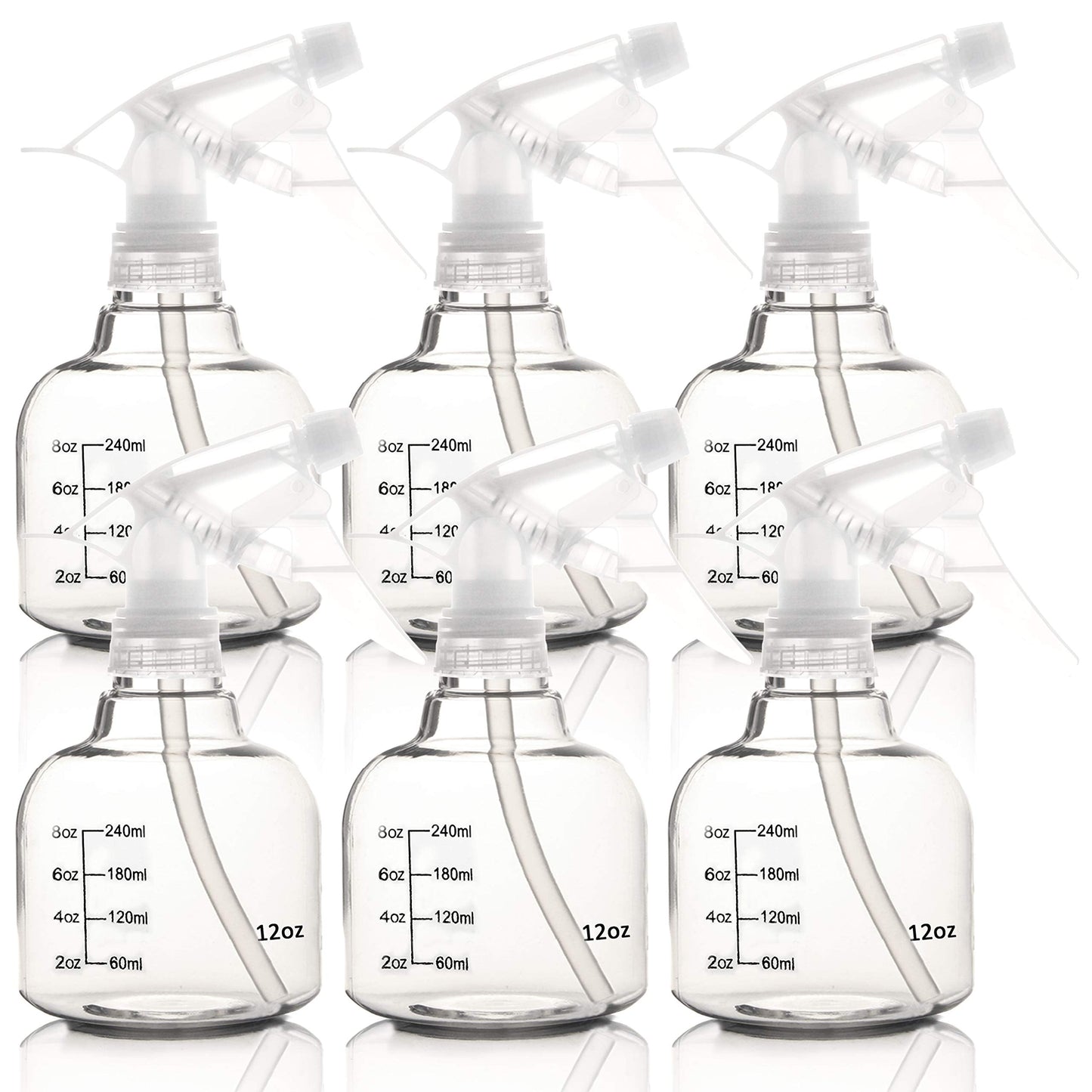 Youngever 6 Pack Empty Plastic Spray Bottles, Spray Bottles for Hair and Cleaning Solutions (12 Ounce) Beauty & Personal Care Youngever