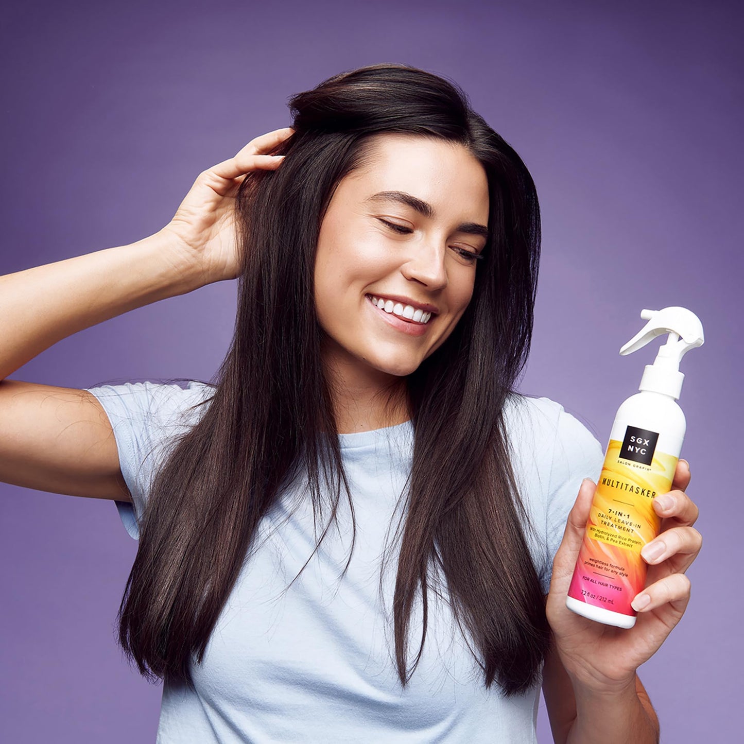 SGX NYC The Multitasker 7-in-1 Daily Leave-In Treatment - Heat Protection Spray for Hair - Leave In Conditioner Spray with Biotin - 2 pc Beauty & Personal Care SGX NYC