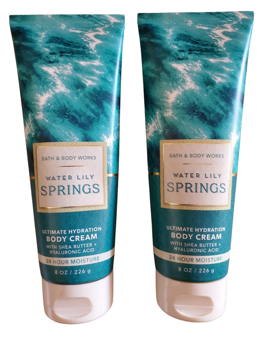 Bath & Body Works Water Lily Springs Ultimate Hydration Body Cream 8 Ounces Pack of 2 Beauty & Personal Care Bath & Body Works