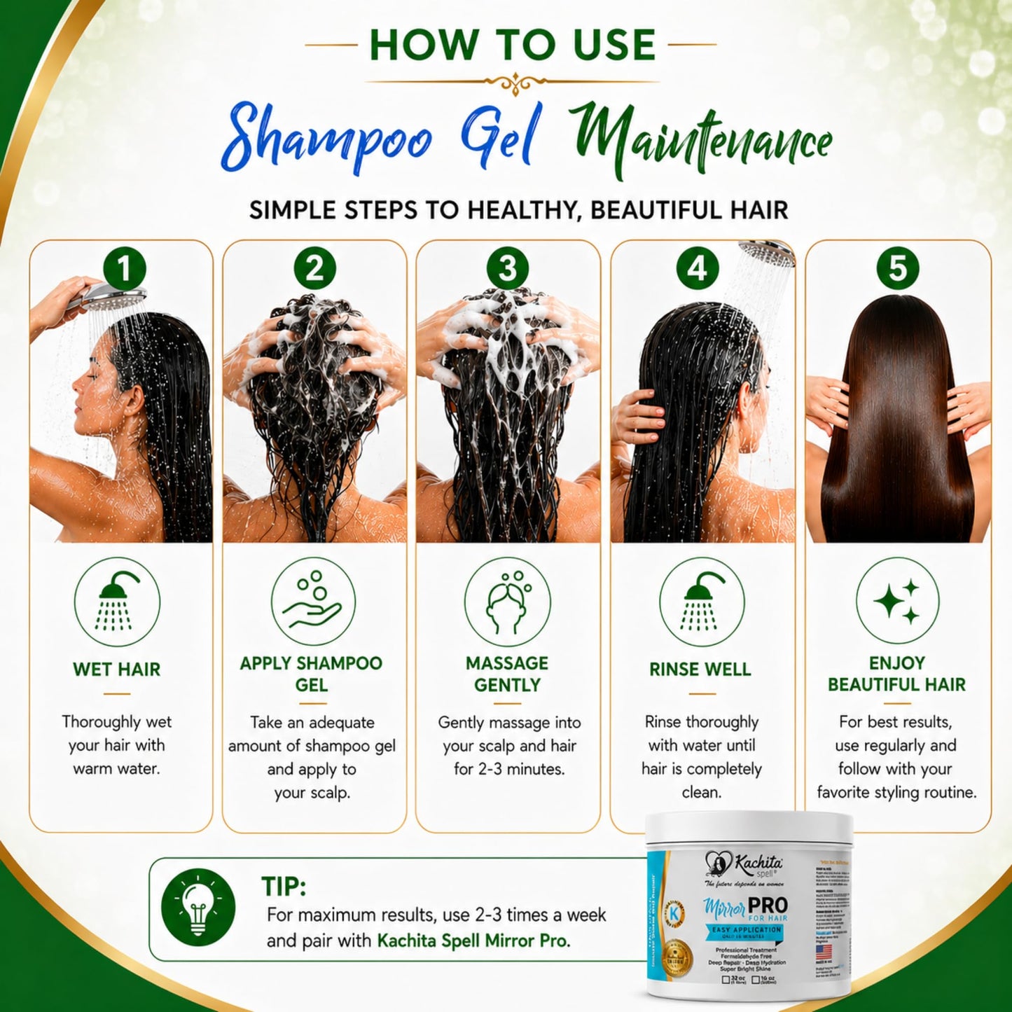 Kachita Spell Shampoo Conditioner for Keratin Treatments Sulfate Free No Paraben K-Shield 16oz Beauty & Personal Care Kachita Spell