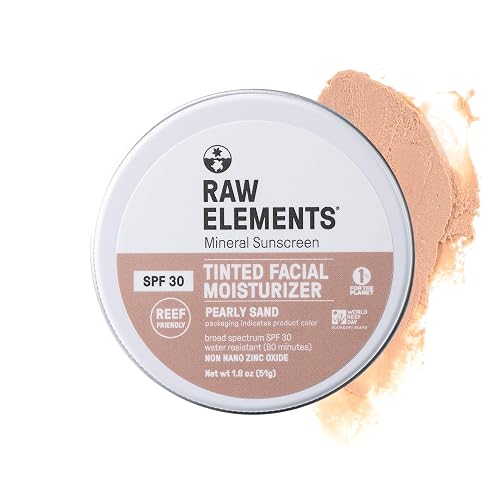 Raw Element Ultra-Moisturizing Tinted Face Cream, Non Toxic Mineral Face Sunscreen, Daily Tinted Moisturizer, Non-Nano Zinc Oxide, Reef Friendly, All Beauty & Personal Care Raw Elements