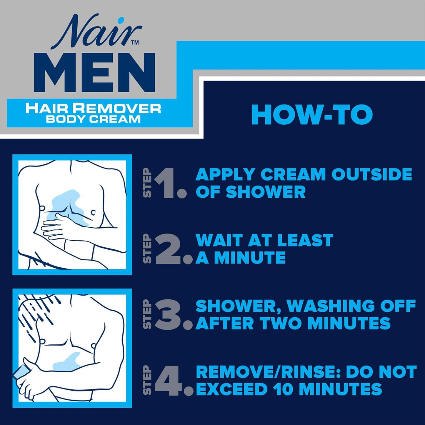 Nair Men Hair Removal Body Cream, 12 Ounce (Pack of 2) Beauty & Personal Care Nair