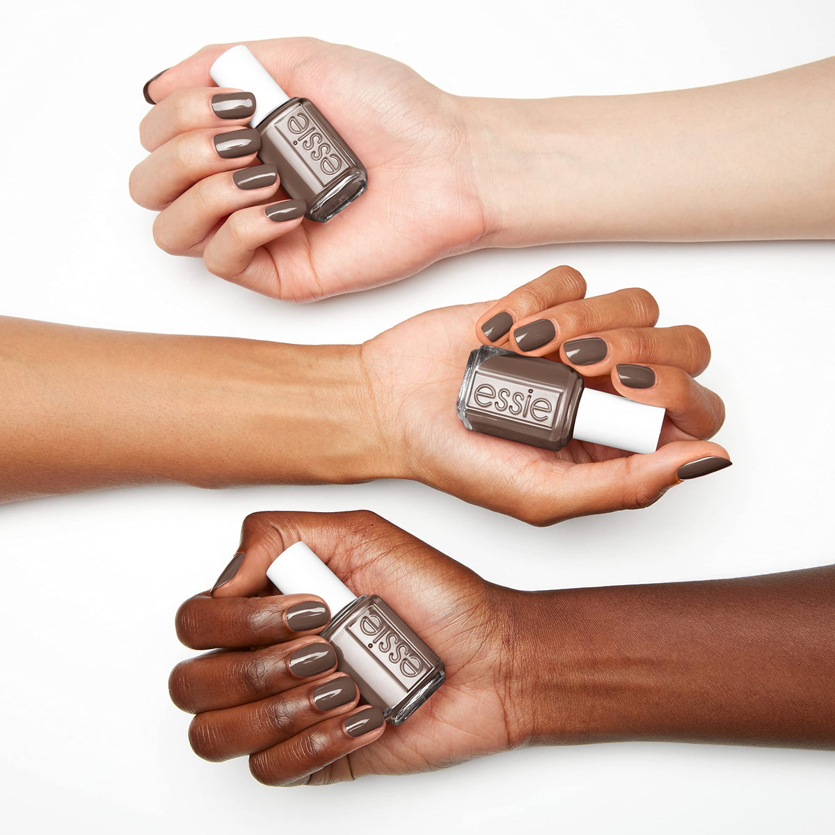 essie Salon-Quality Nail Polish, 8-Free Vegan, Winter 2022, Warm Gray, Sleigh It, 0.46 oz