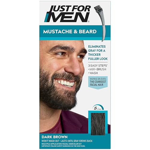 Just For Men Color Gel Mustache & Beard M-45, Dark Brown (Value Pack Of 4) Beauty & Personal Care Just for Men