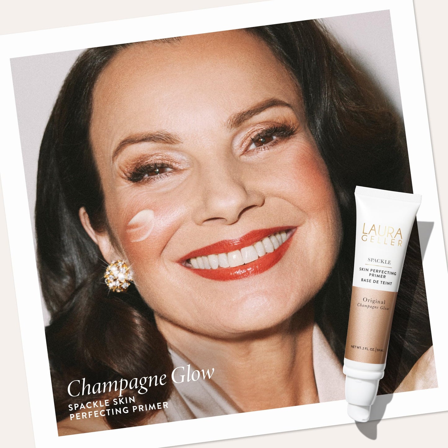 LAURA GELLER NEW YORK Spackle Primer - Champagne Glow - Super-Size 2 Fl Oz - Hyaluronic Acid Makeup Primer for Mature Skin Beauty and Personal Care LAURA GELLER NEW YORK