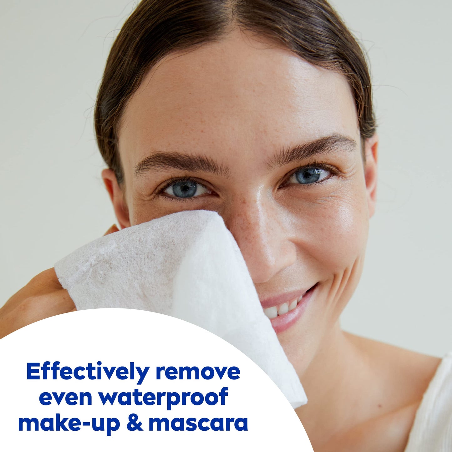 NIVEA 3in1 Caring Cleansing Wipes for Face and Eyes, Effective as a Waterproof Makeup Remover, Gentle Facial Cleanser for Dry and Sensitive Skin, 40 Beauty & Personal Care NIVEA