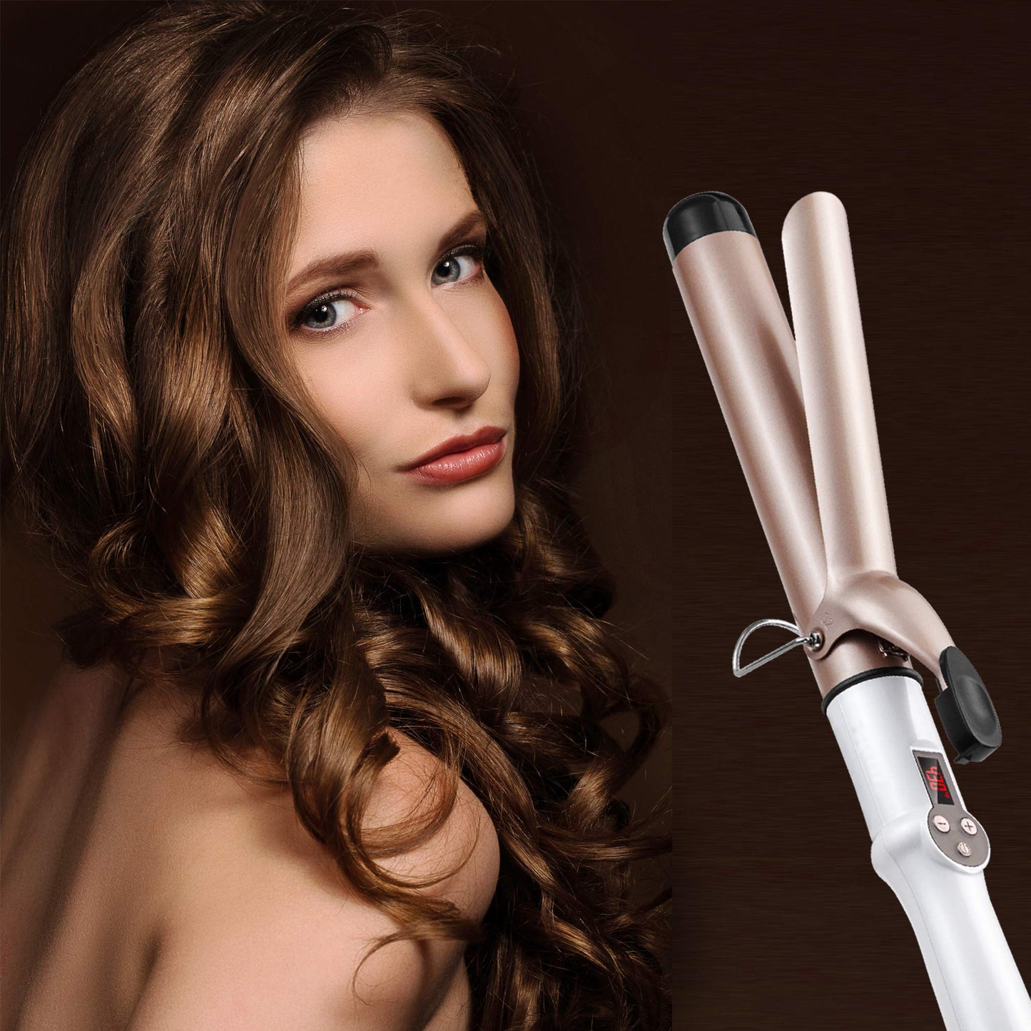 1.25 Inch Curling Iron Hair Curler with Ceramic Coating Barrel, Professional Curling Wand Instant Heat up to 450°F, LCD Display with 9 Heat Setting Beauty & Personal Care UNQUE