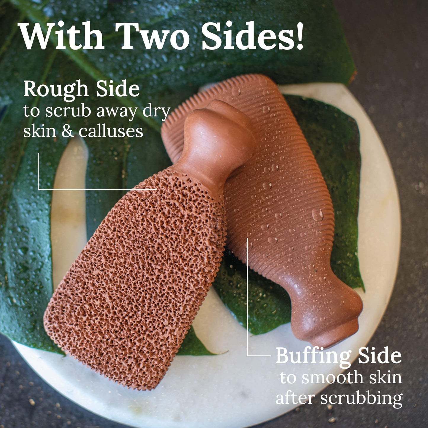 Pumice Stone for Feet Lasts 5+ Years Foot Exfoliator Scrubber Callus Remover Made of Natural Terra-Cotta Beauty & Personal Care GILDEN TREE