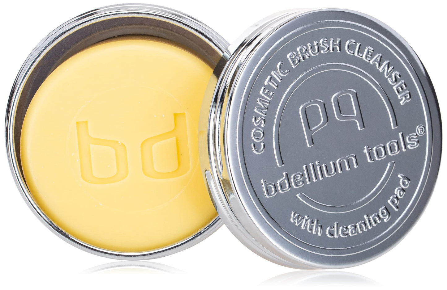Bdellium Tools Cosmetic Brush Cleanser (Solid Brush Soap) with Cleaning Pad - Citrus Lemon Scent (Yellow) Beauty & Personal Care BDELLIUM TOOLS