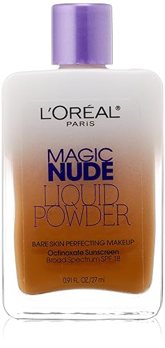 L’Oréal Paris Magic Nude Liquid Powder Bare Skin Perfecting Makeup SPF 18, Classic Tan, 0.91 Ounces Beauty & Personal Care L'Oreal Paris