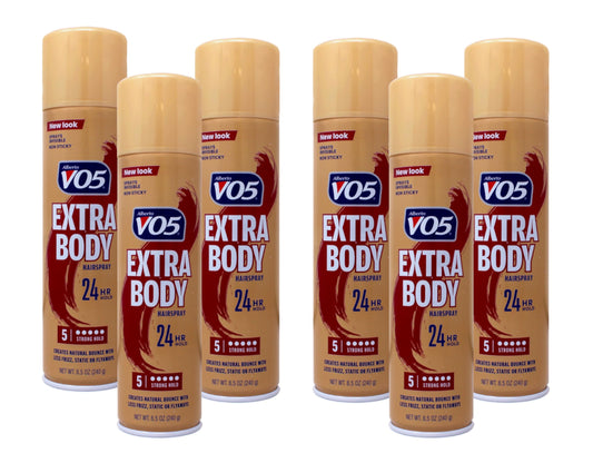 Alberto VO5 Crystal Clear Extra Body Hair Spray - Volumizing Hair Spray for Styling - Frizz and Humidity Control - No Flaking - 8.5 oz - Pack of 6 Beauty & Personal Care VO5