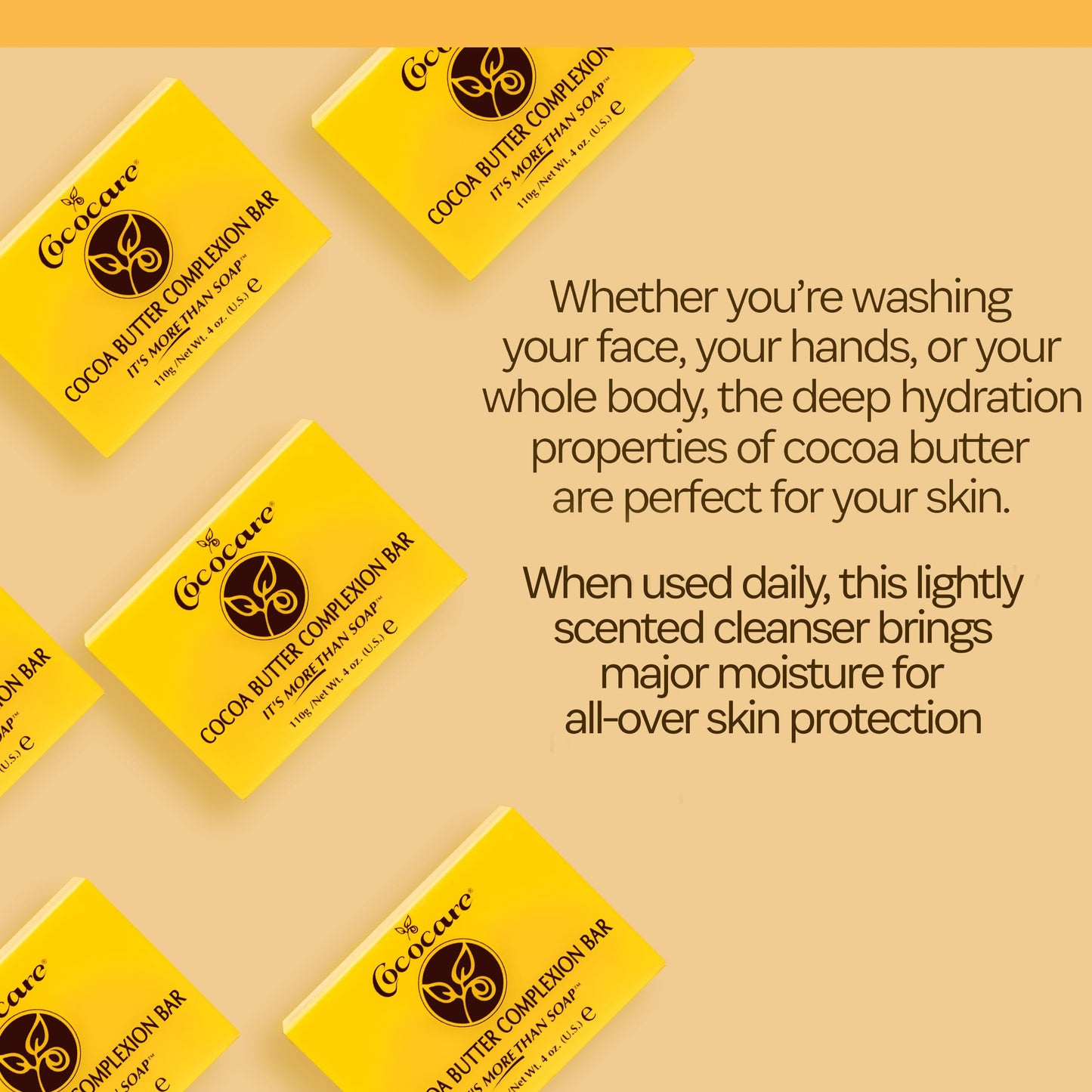 Cococare Cocoa Butter Complexion Bar Soap 4 Ounce - Gentle Cleansing & Hydrating Bar Soap Beauty & Personal Care COCOCARE