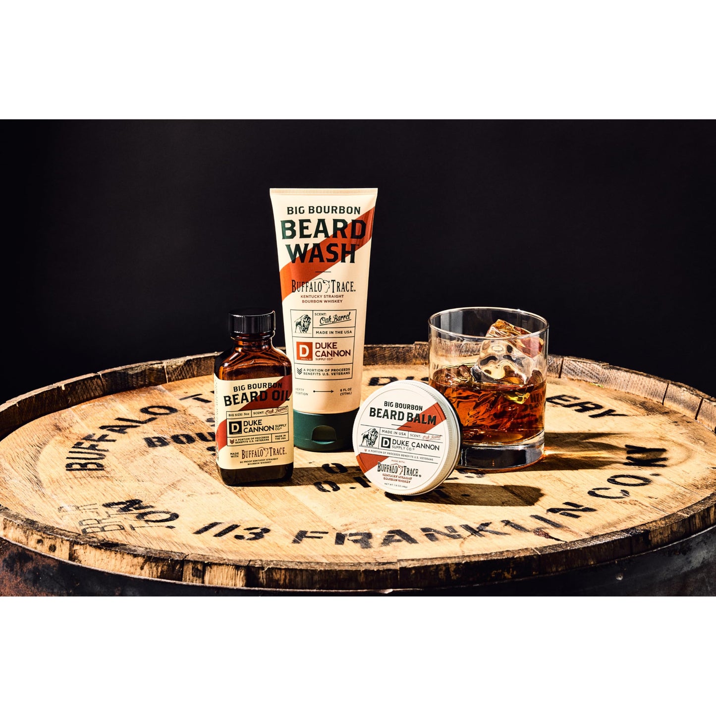 Duke Cannon Big Bourbon Beard Balm - 2 Pack, Made with Buffalo Trace Bourbon, Oak Barrel Scent, 1.6 oz. Tin Beauty and Personal Care Duke Cannon Supply Co.