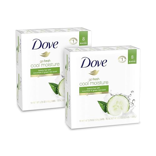Dove More Moisturizing than Bar Soap, Cucumber and Green Tea Beauty Bar, 3.75 Ounce, 16 Count (Pack of 1) Beauty & Personal Care Dove