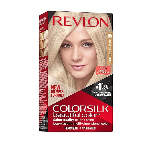 Revlon Colorsilk Beautiful Color Permanent Hair Color, Long-Lasting High-Definition Color, Shine & Silky Softness with 100% Gray Coverage, Ammonia Beauty & Personal Care REVLON