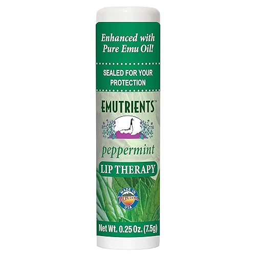 Montana Emu Ranch Natural Lip Balm 0.25 Ounce - Peppermint - Long Lasting Lip Therapy with Emu Oil Beauty & Personal Care Montana Emu Ranch