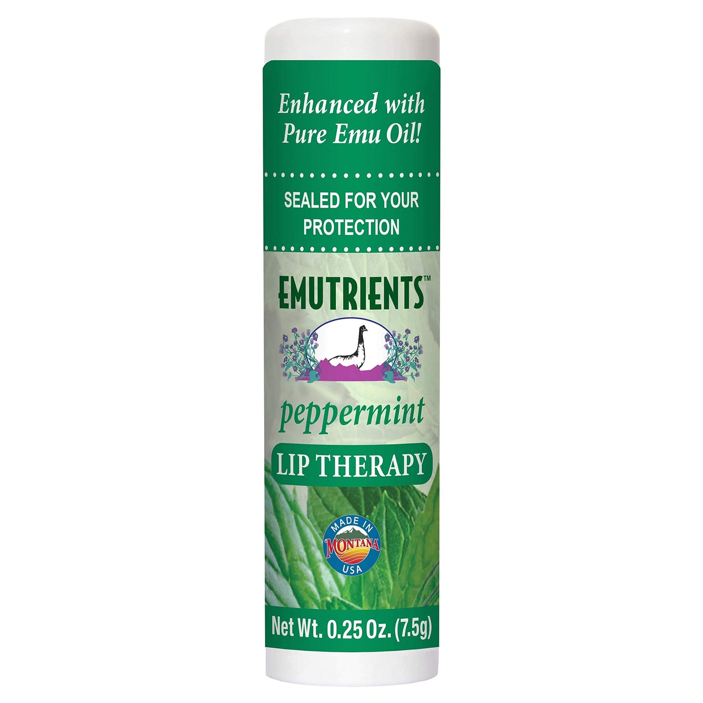 Montana Emu Ranch Natural Lip Balm 0.25 Ounce - Peppermint - Long Lasting Lip Therapy with Emu Oil Beauty & Personal Care Montana Emu Ranch