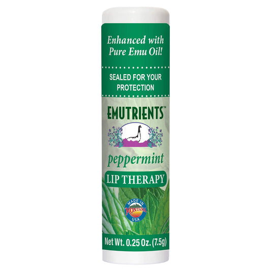 Montana Emu Ranch Natural Lip Balm 0.25 Ounce - Peppermint - Long Lasting Lip Therapy with Emu Oil Beauty & Personal Care Montana Emu Ranch