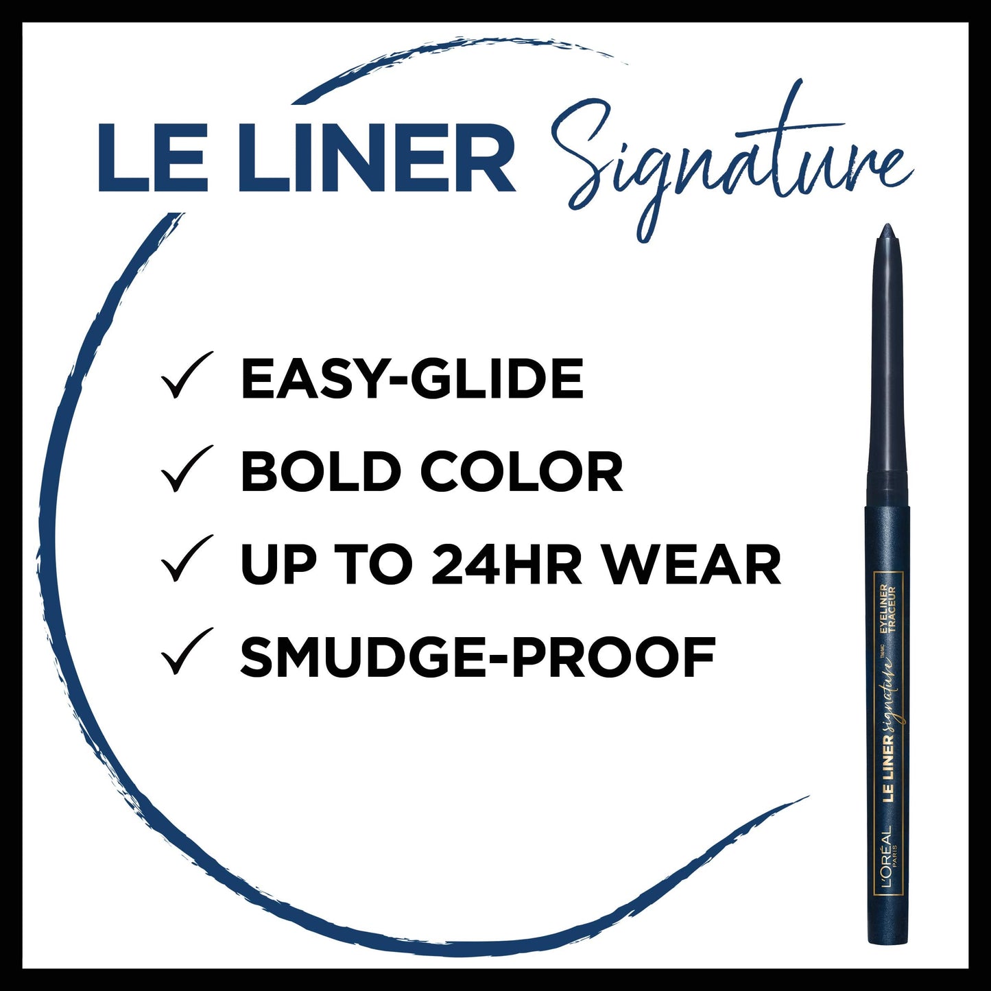 L’Oréal Paris Makeup Le Liner Signature Mechanical Eyeliner, Easy-Glide, Smudge Resistant, Bold Color, Long Lasting, Waterproof Eyeliner, Blue Jersey Beauty & Personal Care L'Oreal Paris