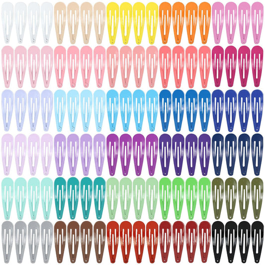 Cinaci 120 Pack in 30 Assorted Candy Color Anti-slip 2" DIY Metal Snap Hair Clips Barrettes Hair Accessories for Toddlers Kids Teens little Girls Beauty & Personal Care Cinaci