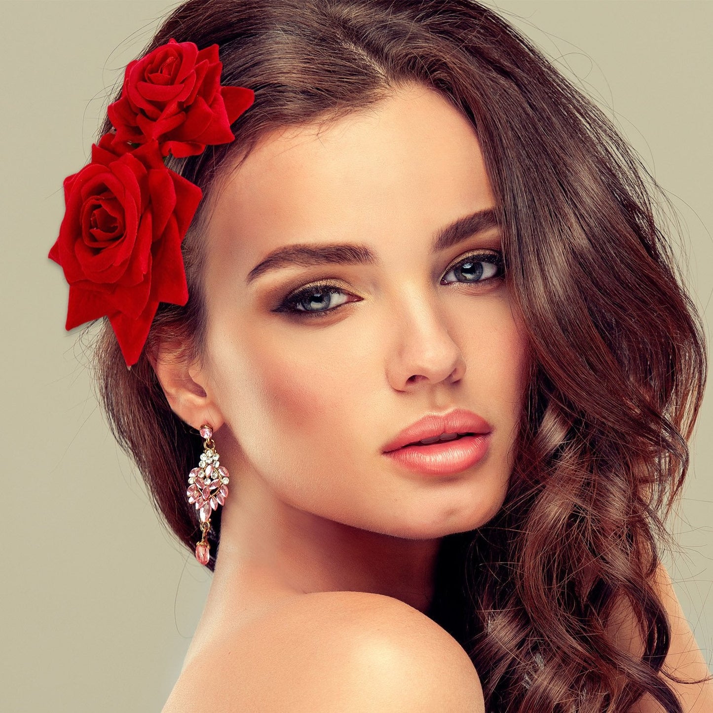 Bememo 2 Pack Women Rose Flower Hair Clip Rose Side Combs Flamenco Flowers Day of The Dead Costumes Mexican Hair Accessories for Wedding Party Decor Beauty & Personal Care Bememo