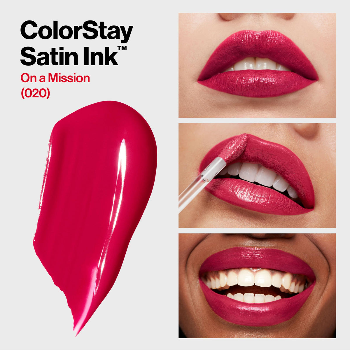 Revlon ColorStay Satin Ink Liquid Lipstick, Longwear Rich Lip Colors, Formulated with Black Currant Seed Oil, 020 On a Mission, 0.17 fl oz Beauty & Personal Care REVLON