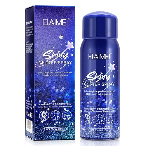Shiny Glitter Spray for Hair, Tiktok Shiny Glitter Spray,Highlighter Powder for Party,Face, Body,Hair,Dress Prom Halloween Decorations Disco Ball Beauty & Personal Care sefudun