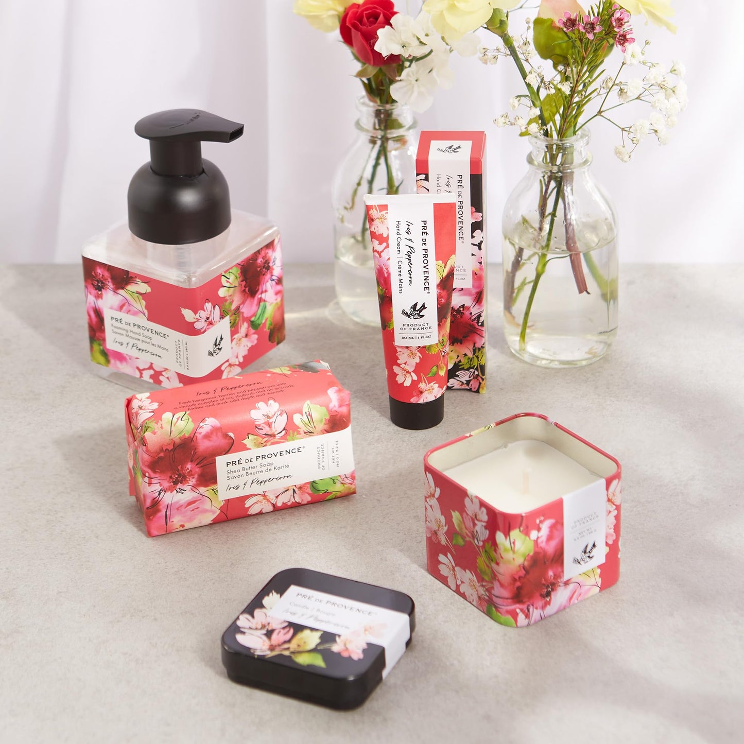 Pre de Provence Le Jardin Collection Scented Foaming Hand Soap, Gentle & Moisturizing, Infused with Jojoba & Cotton Seed Oils, 250 ml, Iris Beauty & Personal Care Pre de Provence