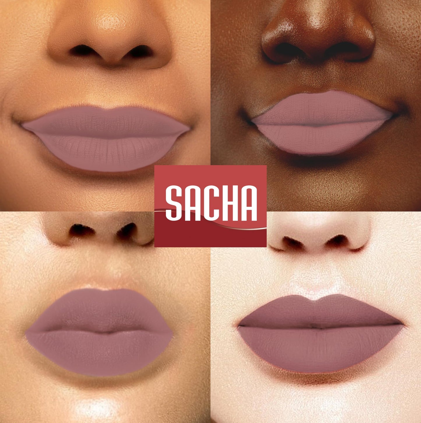 Sacha Cosmetics Intense Matte Lip Velvet Liquid Lipstick, Long-Lasting Velvet Matte Finish, 0.2 fl oz, I'm In The Nude Beauty & Personal Care Sacha Cosmetics