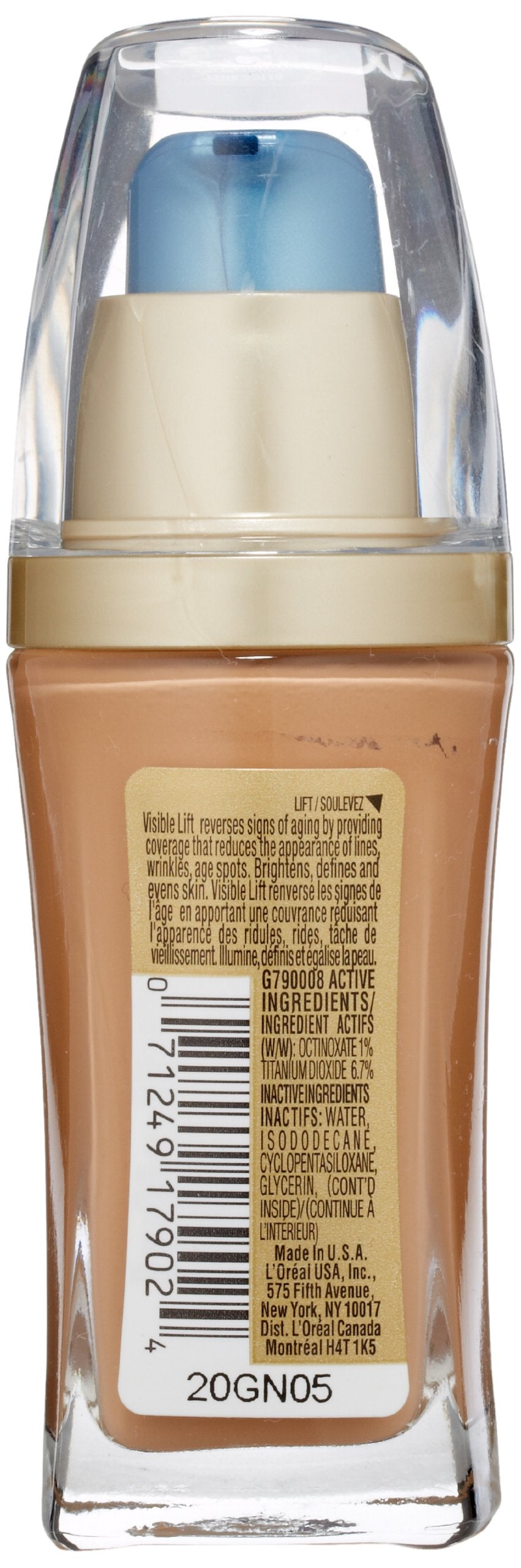 L'Oréal Paris Visible Lift Serum Absolute Foundation, Honey Beige, 1 fl. oz.