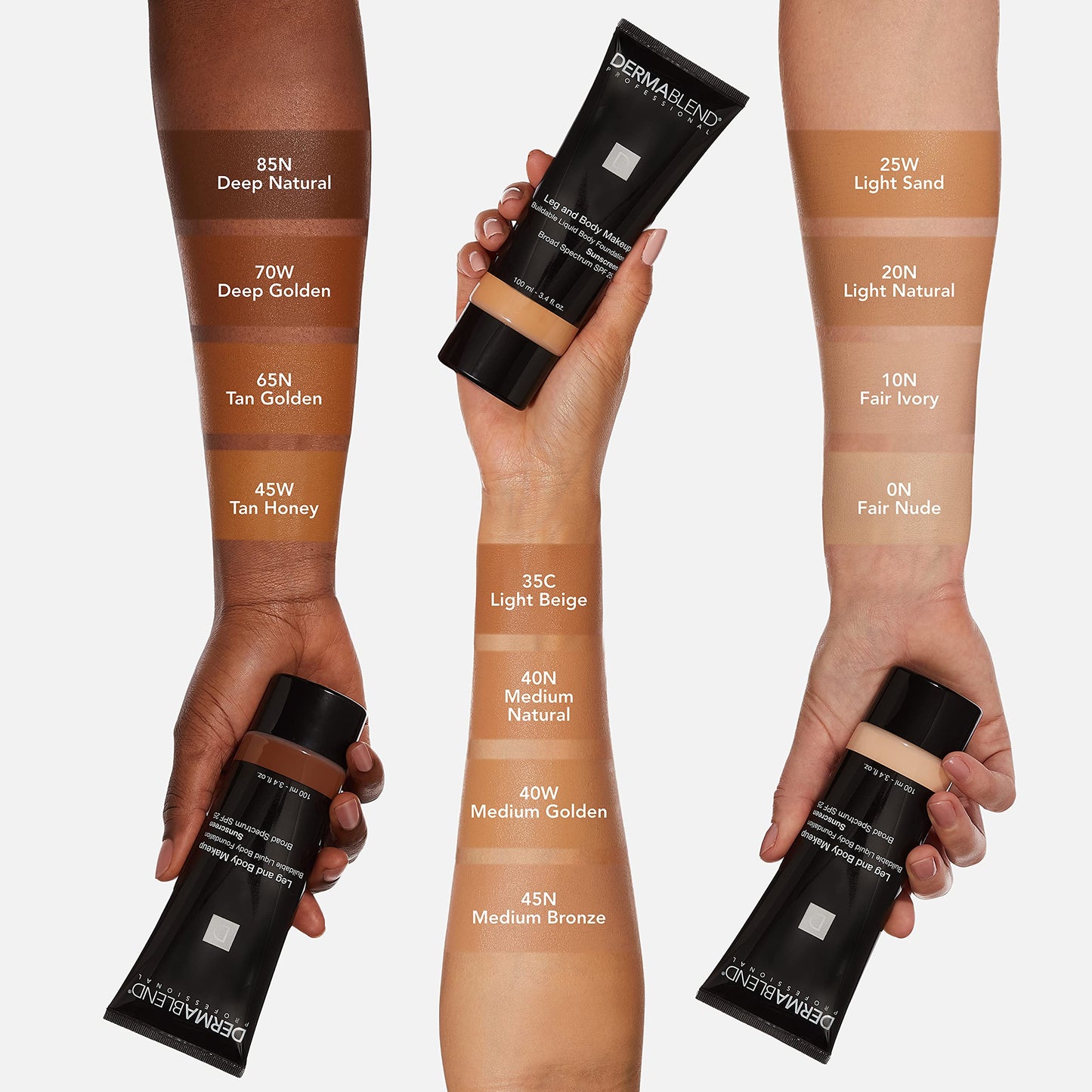 Dermablend Leg and Body Makeup Foundation with SPF 25, 70W Deep Golden,3.4 Fl Oz (Pack of 1) Beauty & Personal Care Dermablend