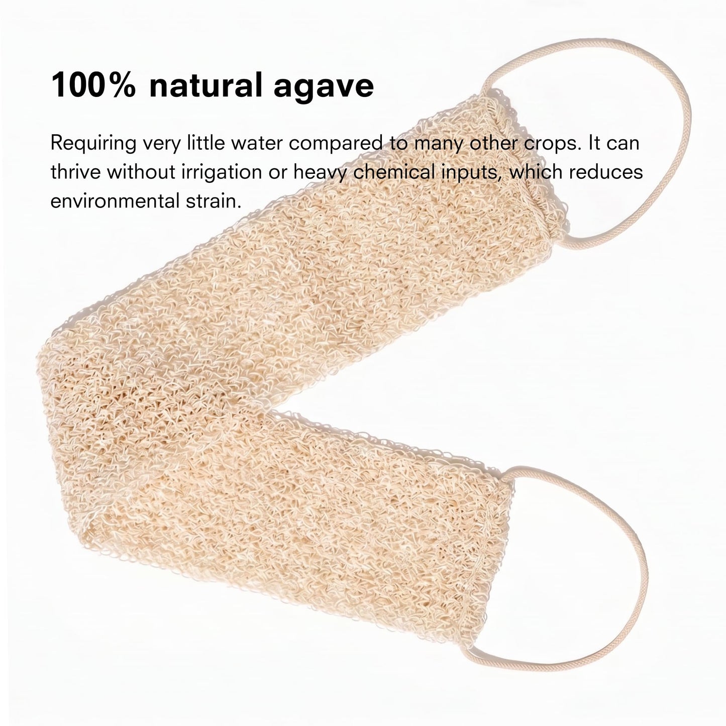 Public Goods Exfoliating Body Scrubber - Ayate Bath Strip for Shower - Back Scrubber Made with Natural Agave Fibers for Exfoliation - Plant-Based Beauty and Personal Care Public Goods