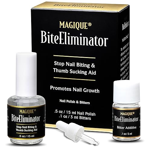 Magique Bite Eliminator - Stop Thumb Sucking & Nail Biting for Kids & Adults - Bitter Nail Polish Treatment - Customizable Strength - 0.5 Fl Oz Beauty & Personal Care Magique