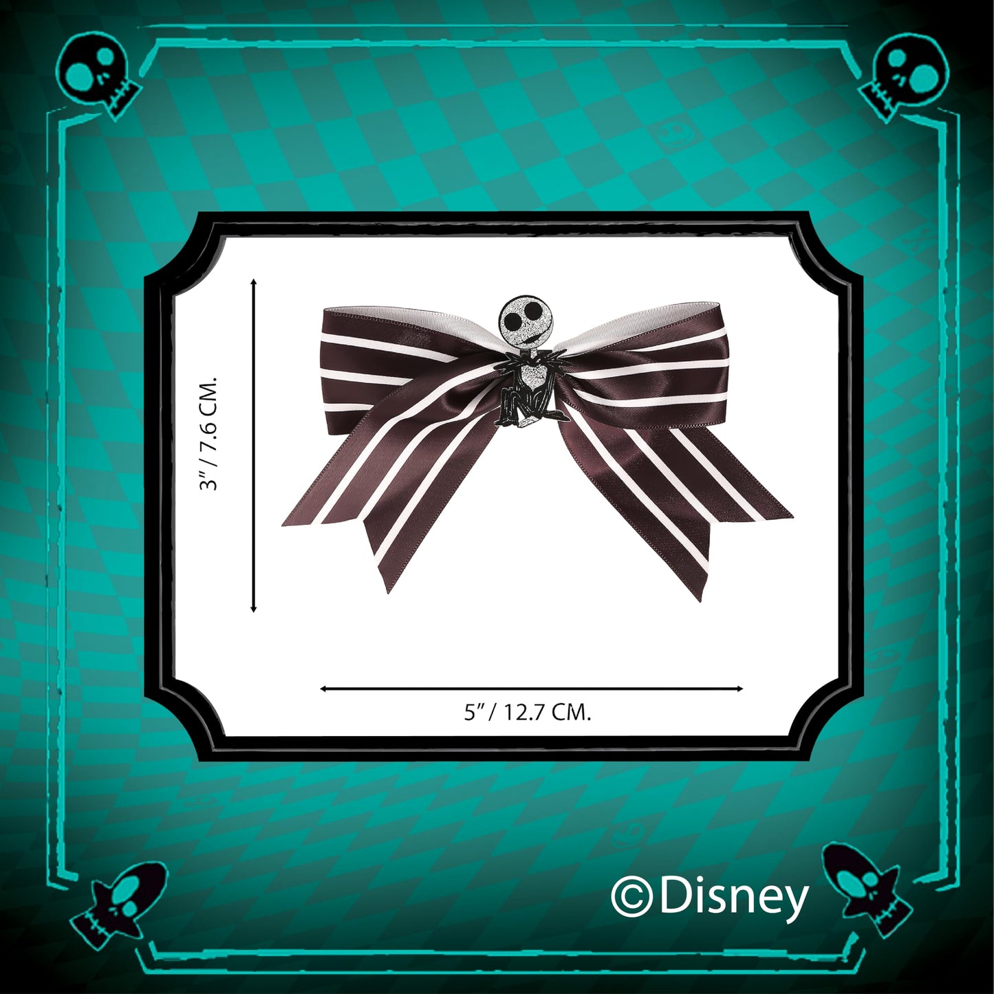 Disney Nightmare Before Christmas Jack Skellington Hair Bow, Officially Licensed Beauty & Personal Care Disney
