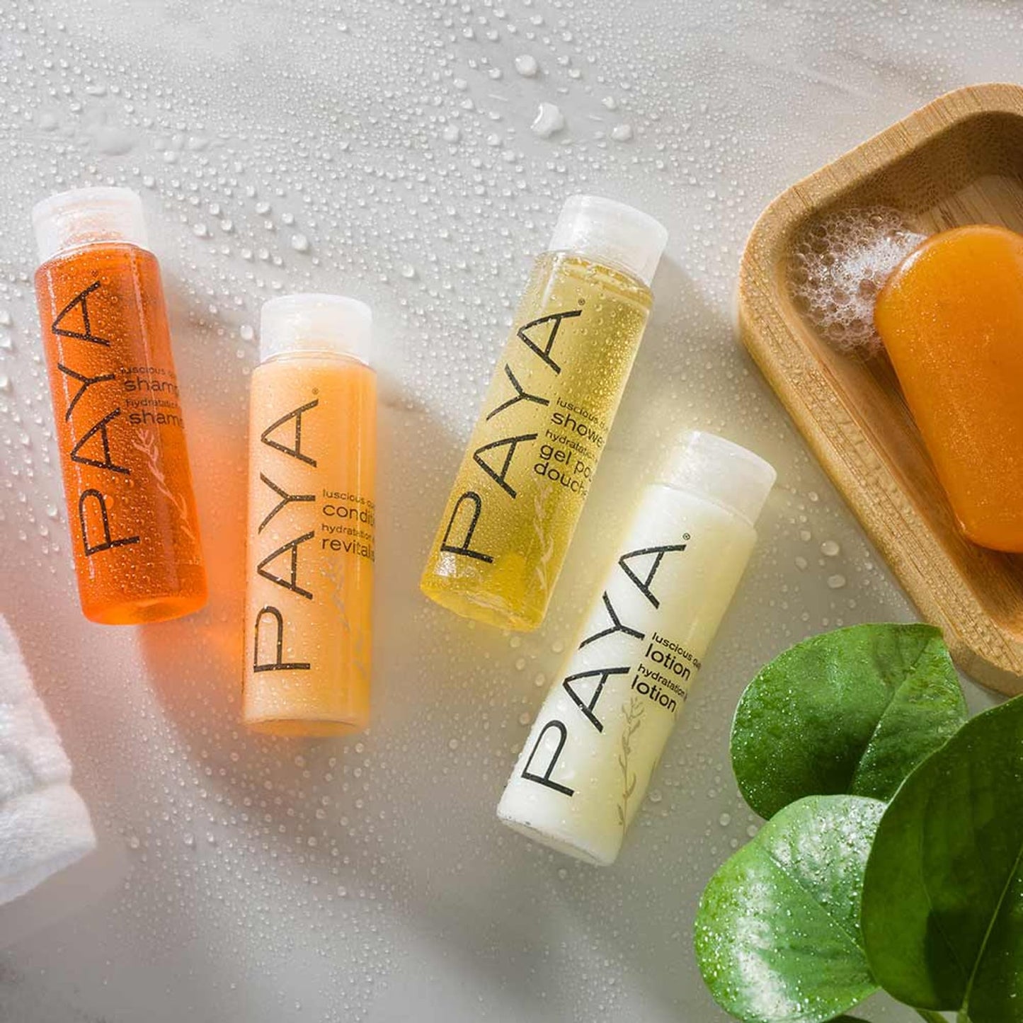 Paya Organics Toiletry Travel Set - Shampoo, Hair Conditioner, Shower Gel, 2 Facial Soap & Tote Bag Beauty & Personal Care Paya Organics