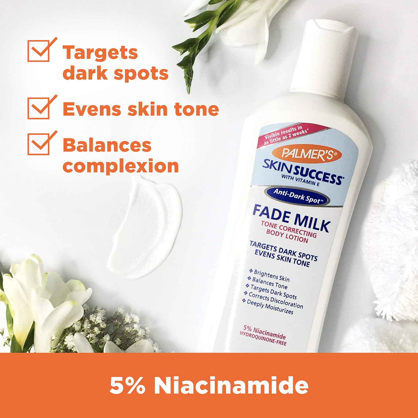 Palmer's Skin Success Anti-Dark Spot Fade Milk Body Lotion, 8.5 Oz, Moisturizer with Niacinamide, Fades Age Spots, Helps Uneven Skin Tone Beauty & Personal Care Palmer's