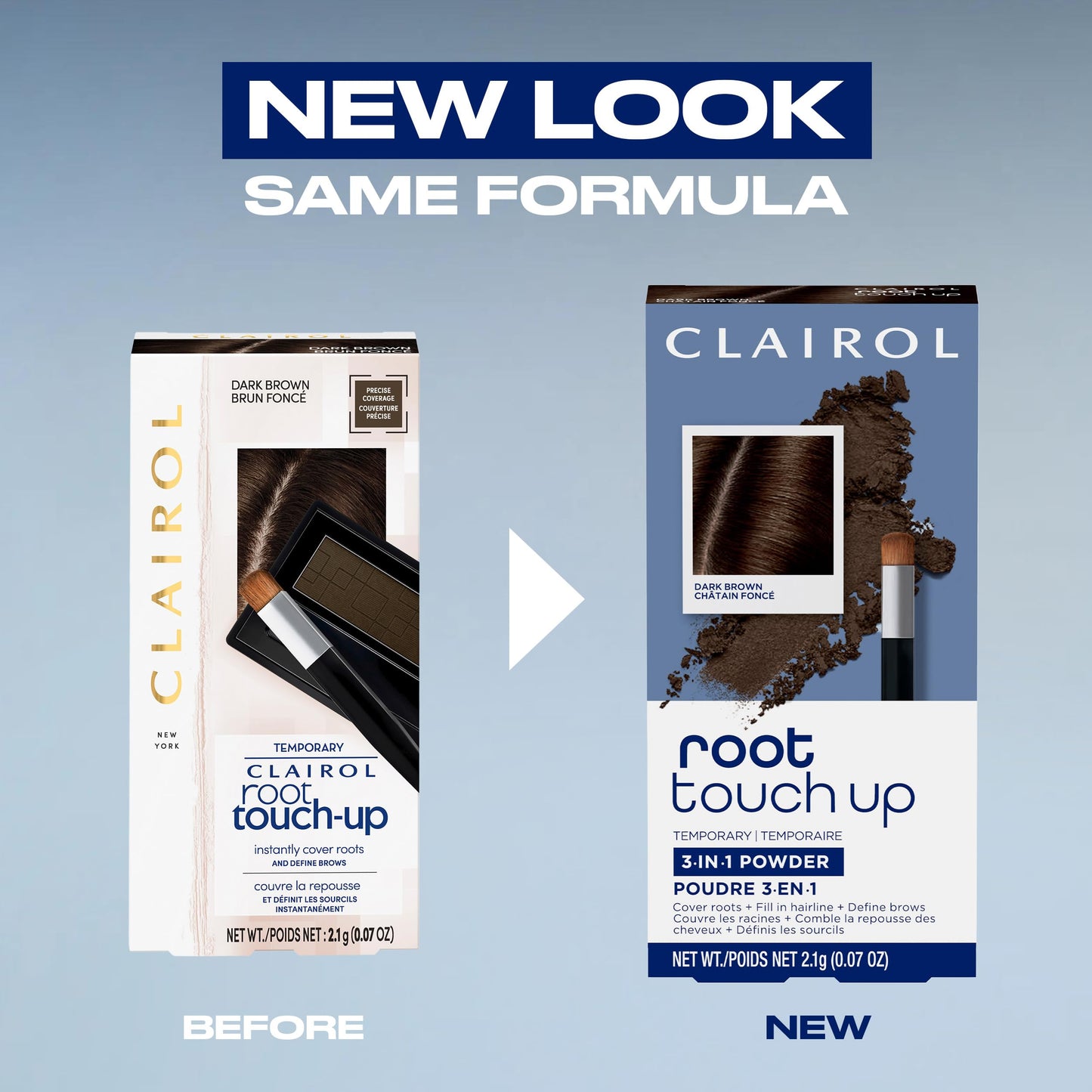 Clairol Root Touch-Up Temporary Concealing Powder, Medium Brown Hair Color | Ammonia Free | Instantly Cover Roots + Define Eyebrows | On-the-Go Beauty & Personal Care Clairol